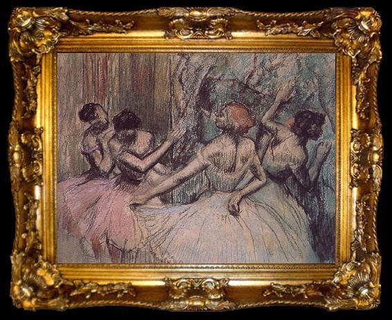 framed  Edgar Degas Dance behind the curtain, ta009-2